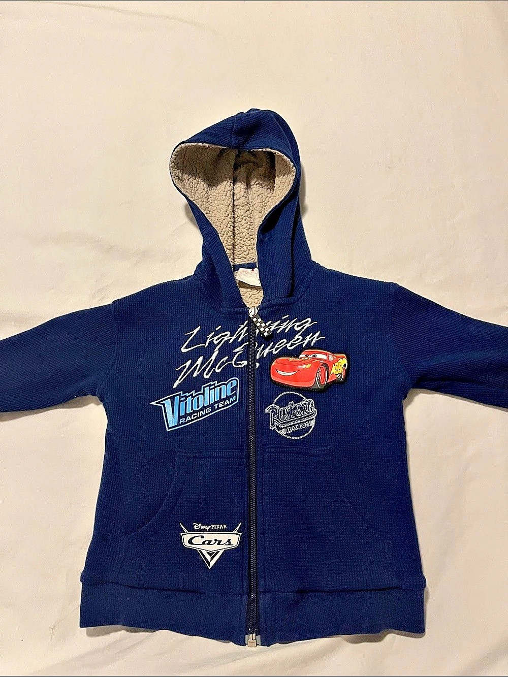 Disney Pixar Cars Lightning McQueen Sherpa-Lined Zip Hoodie Cars Lightning